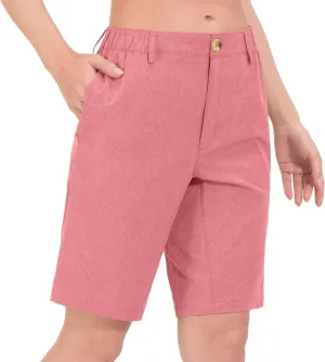 Little Donkey Andy Women's Bermuda Quick Dry Lightweight Stretch Shorts Golf Hiking Travel