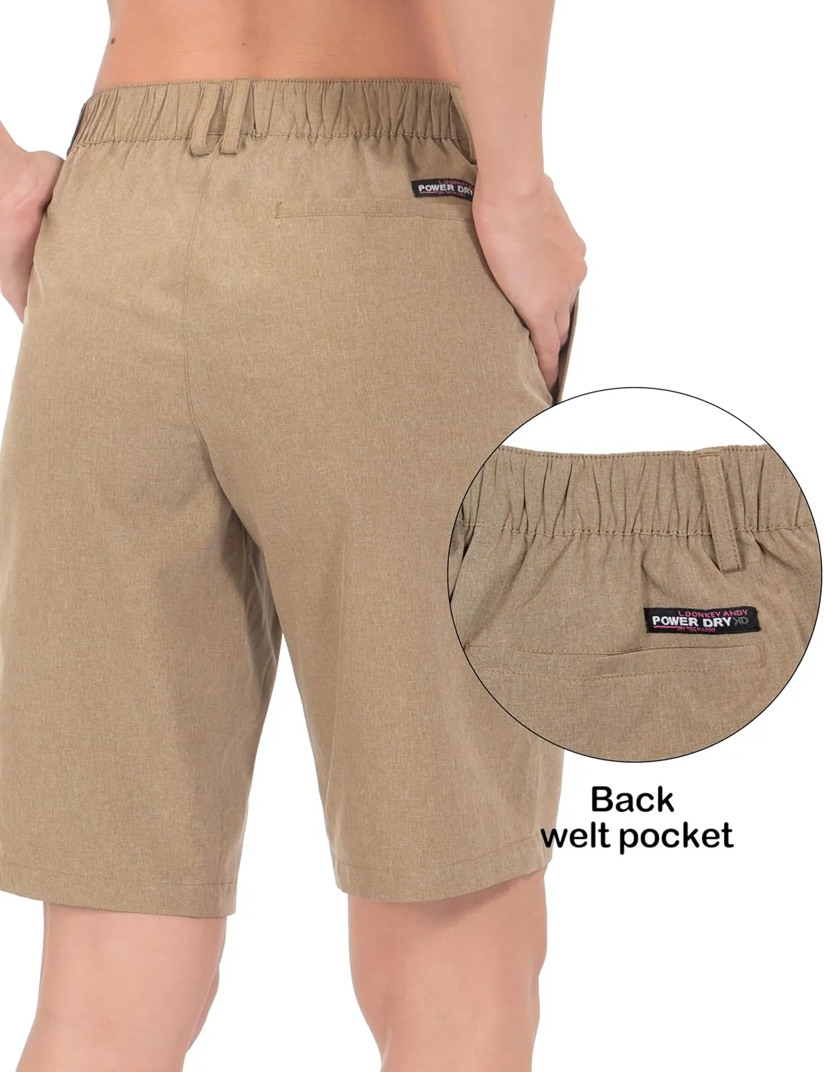 Little Donkey Andy Women's Bermuda Quick Dry Lightweight Stretch Shorts Golf Hiking Travel