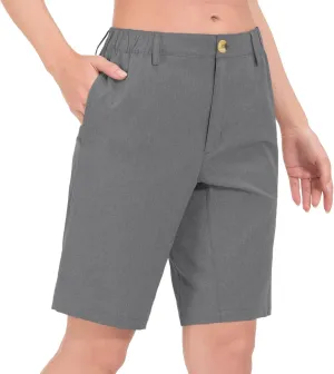 Little Donkey Andy Women's Bermuda Quick Dry Lightweight Stretch Shorts Golf Hiking Travel
