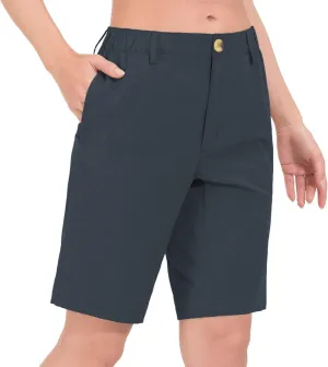 Little Donkey Andy Women's Bermuda Quick Dry Lightweight Stretch Shorts Golf Hiking Travel