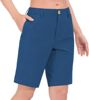 Little Donkey Andy Women's Bermuda Quick Dry Lightweight Stretch Shorts Golf Hiking Travel