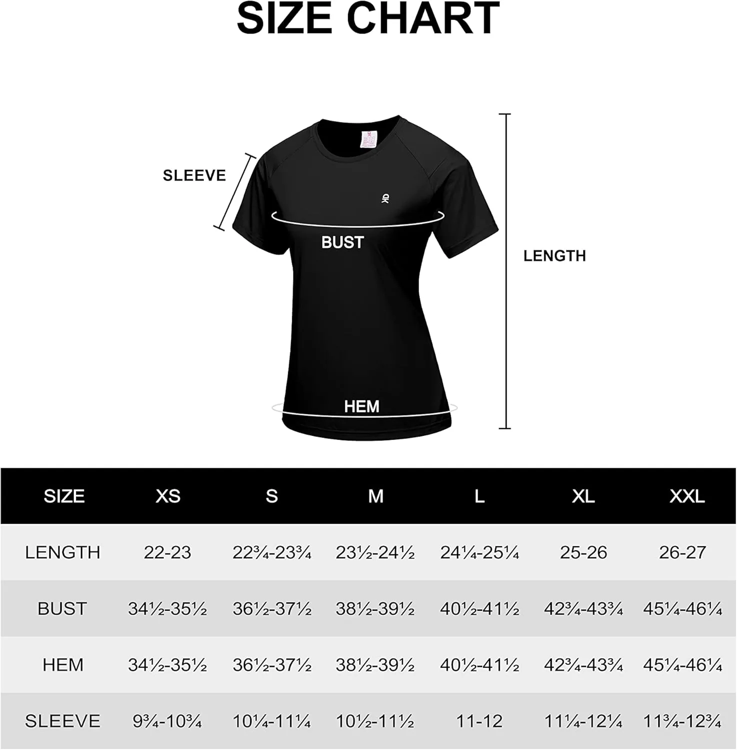 Little Donkey Andy Women's Short Sleeve Quick Dry T-Shirt, Crew Neck Athletic Shirts for Golf Running, Breathable UPF 50