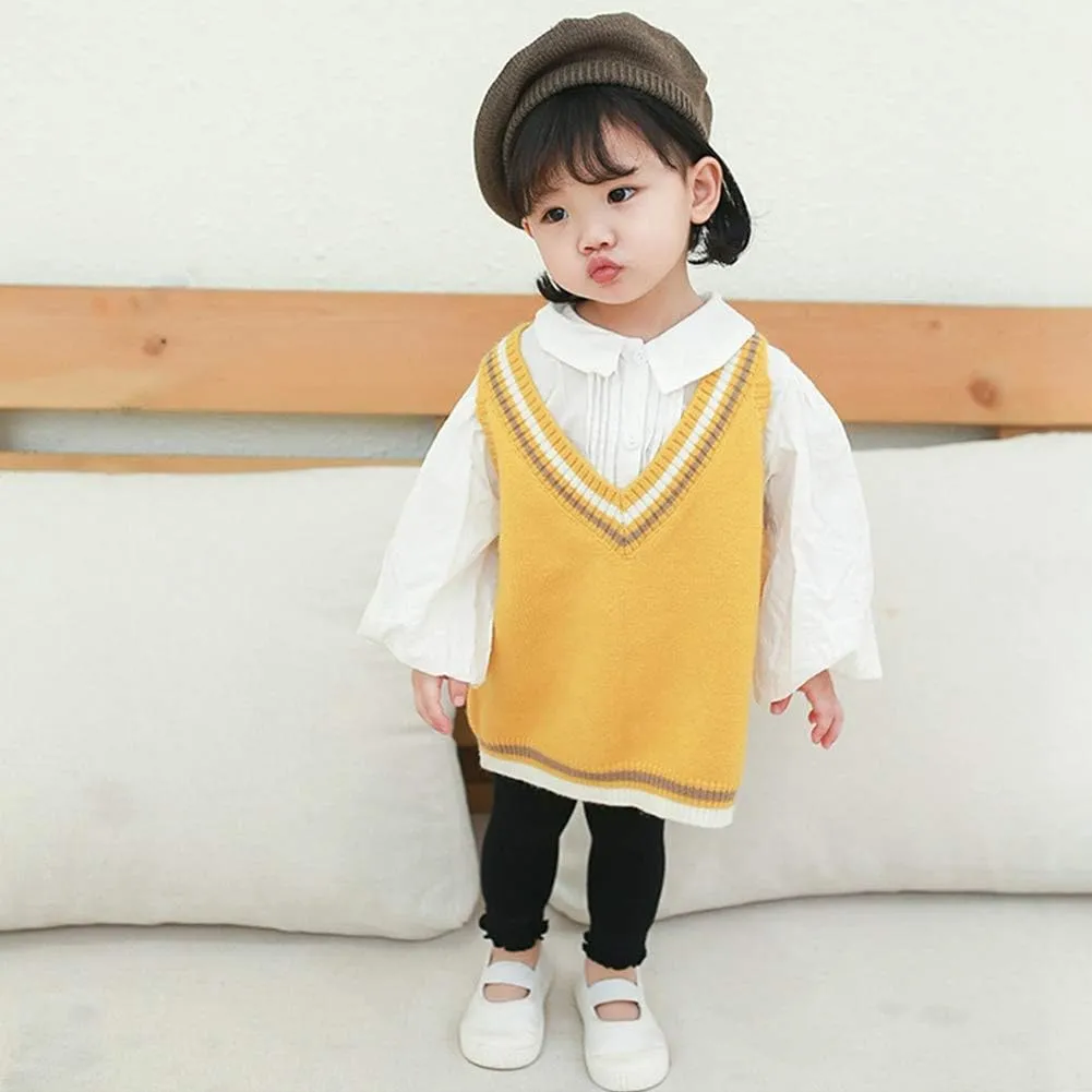 Looching 4 Pack Baby Toddler Kids Girls Footless Tights Cotton Leggings Cable Ribbed Knit Ruffle Stocking Pant