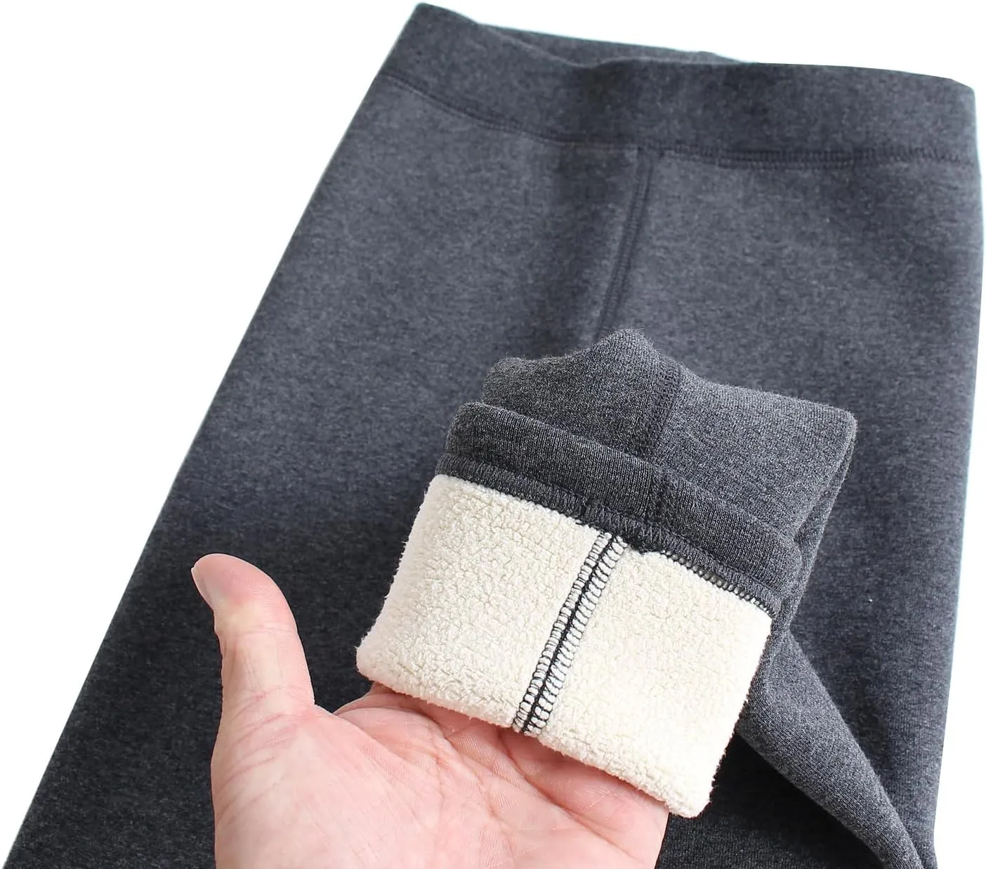 Looching Baby Toddler Girls Winter Fleece Lined Leggings Warm Full Length Pants Basic Cotton Thick Tights 1 Pack