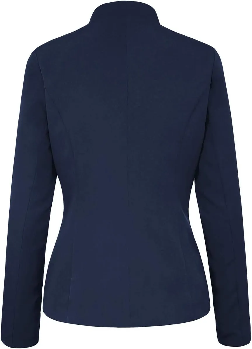 luvamia Women's Open Front Long Sleeves Work Blazer Casual Buttons Jacket Suit
