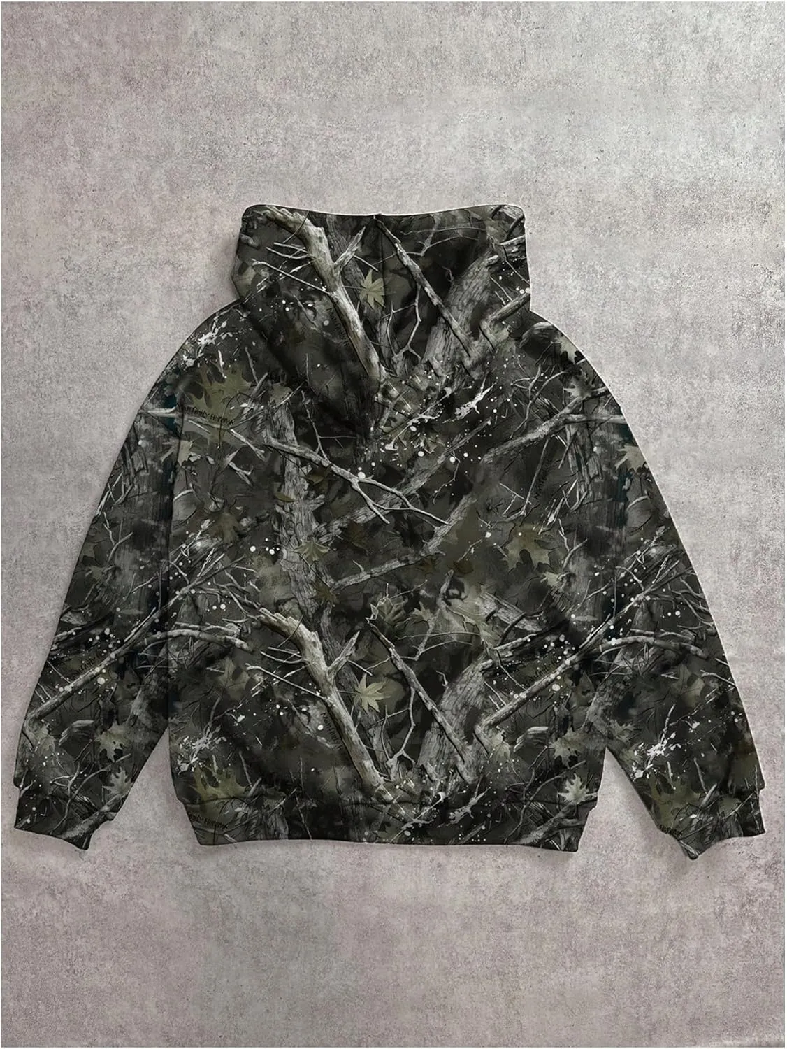 MakeMeChic Women's Camo Hoodie Y2K Graphic Long Sleeve Oversized Sweatshirts