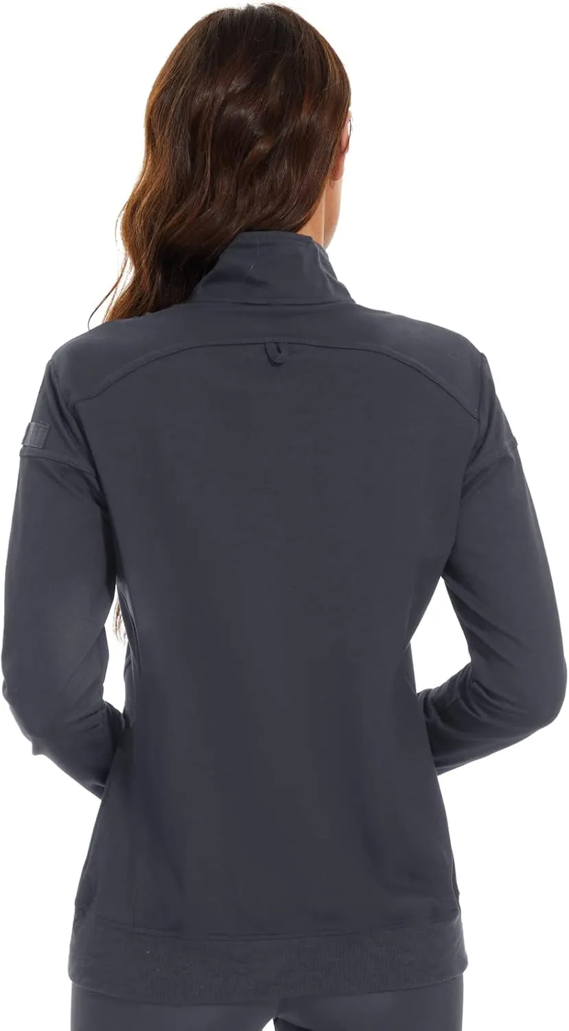 Meanzoo Women's Scrubs Jacket Zip Front Warm-up Jacket