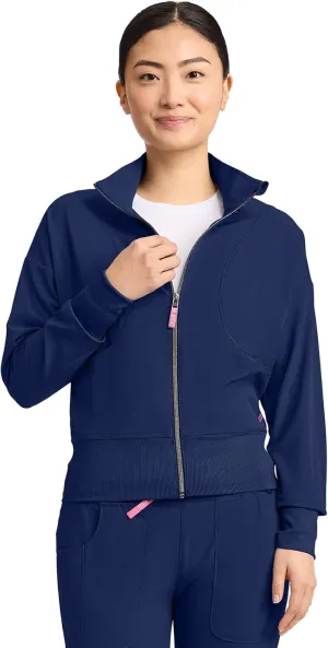 Med Couture Scrub Jackets for Woman Cropped Warm Up Jacket with 2 Pockets, Moisture Wicking Fabric & 360 Stretch - MC303