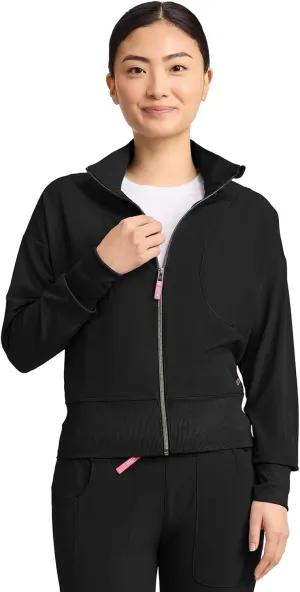 Med Couture Scrub Jackets for Woman Cropped Warm Up Jacket with 2 Pockets, Moisture Wicking Fabric & 360 Stretch - MC303