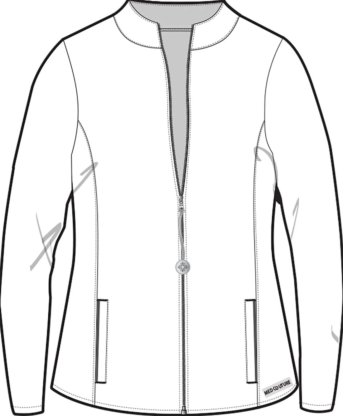 Med Couture Women's Performance Fleece Jacket with 4 Pockets and 2-Way Stretch - MC8684