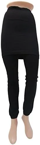 MeMoi Women's Funika High Waist Black Skirted Leggings