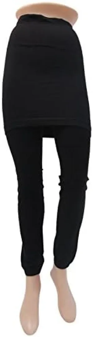 MeMoi Women's Funika High Waist Black Skirted Leggings