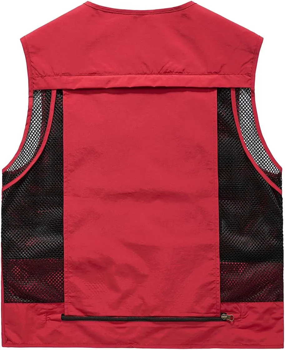 Men's Outdoor Fishing Work Safari Travel Photo Cargo Vest Outdoor Fishing Vest