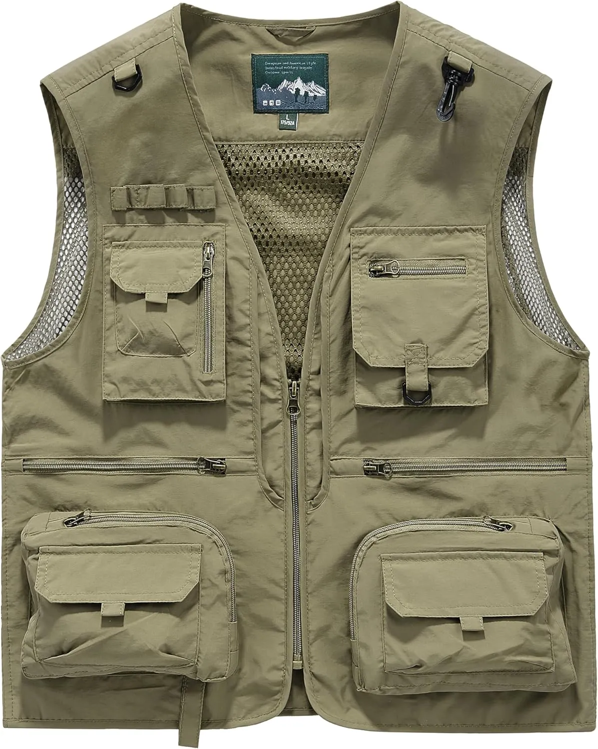 Men's Outdoor Fishing Work Safari Travel Photo Cargo Vest Outdoor Fishing Vest