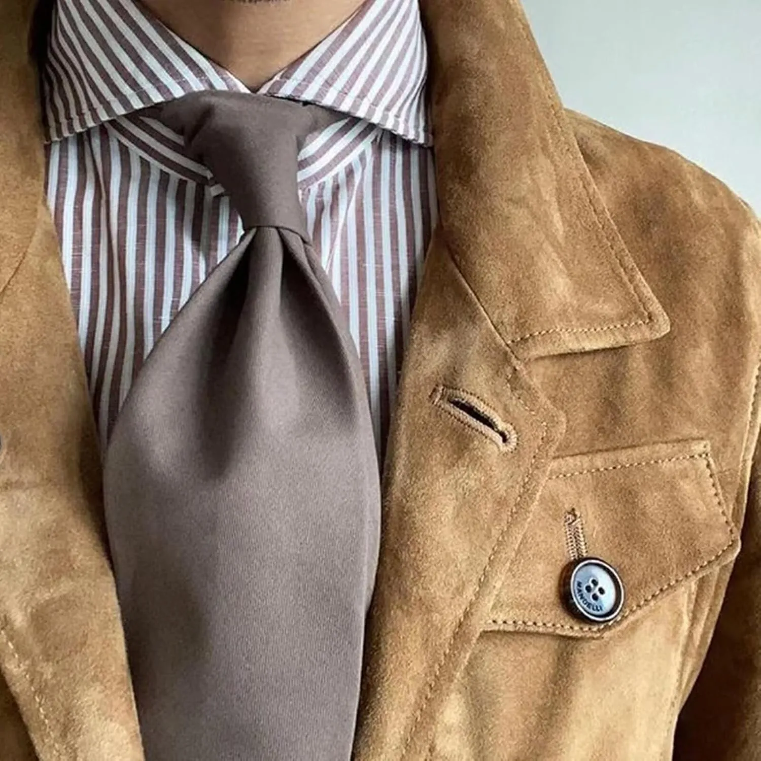 Mens Suede Leather Blazer 3 Button Coats Slim Fit Suit Jacket for Wedding Prom