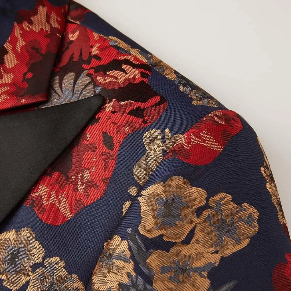 Men's Vintage Jacquard Suit Jacket Blazer Blazers Prom, Banquet, Dinner, Wedding, Prom, Party