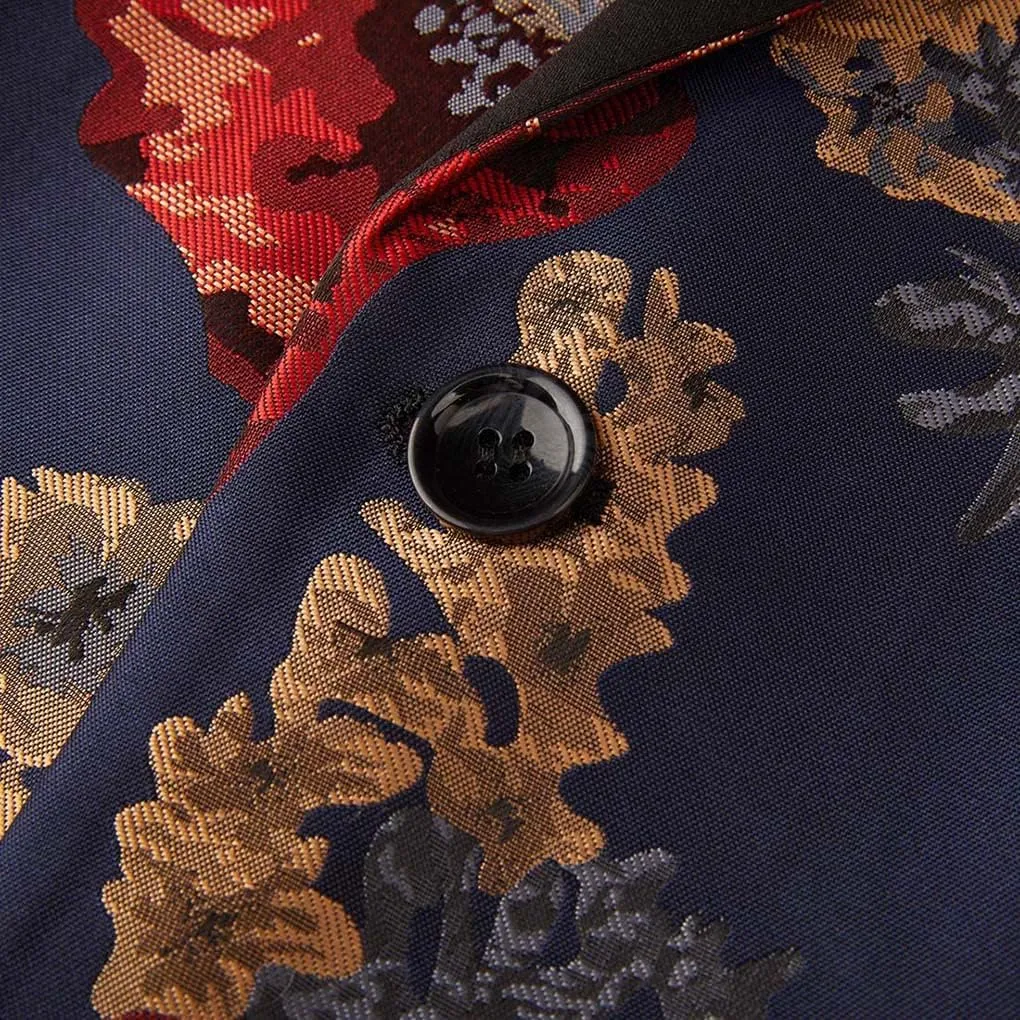 Men's Vintage Jacquard Suit Jacket Blazer Blazers Prom, Banquet, Dinner, Wedding, Prom, Party