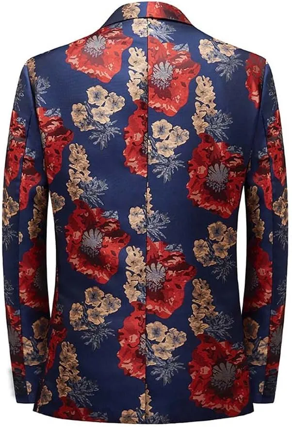 Men's Vintage Jacquard Suit Jacket Blazer Blazers Prom, Banquet, Dinner, Wedding, Prom, Party