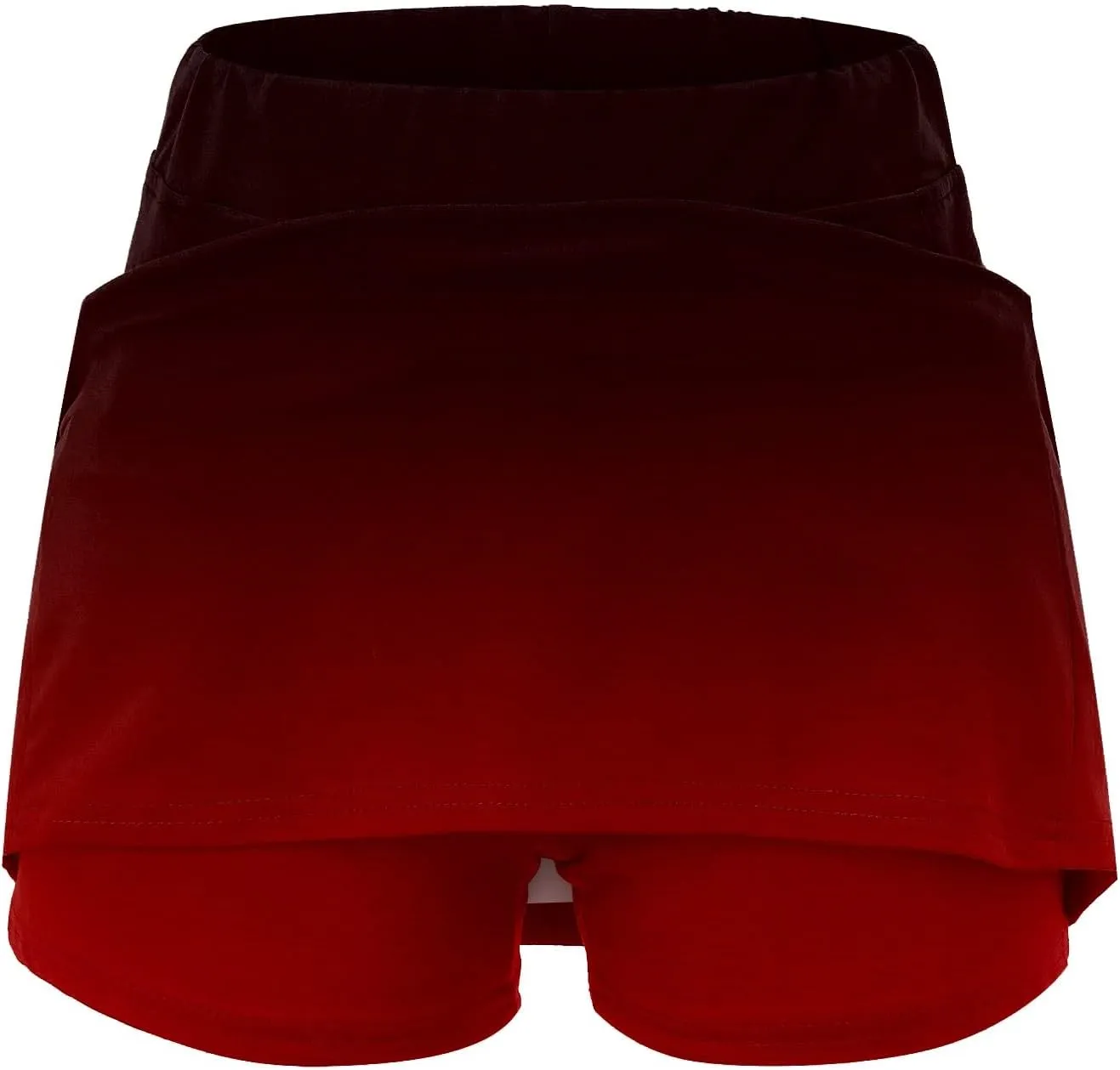 Mini Skorts for Women Tummy Control High Waisted Athletic Tennis Golf Skirts with Pockets Gradient Color Skirt