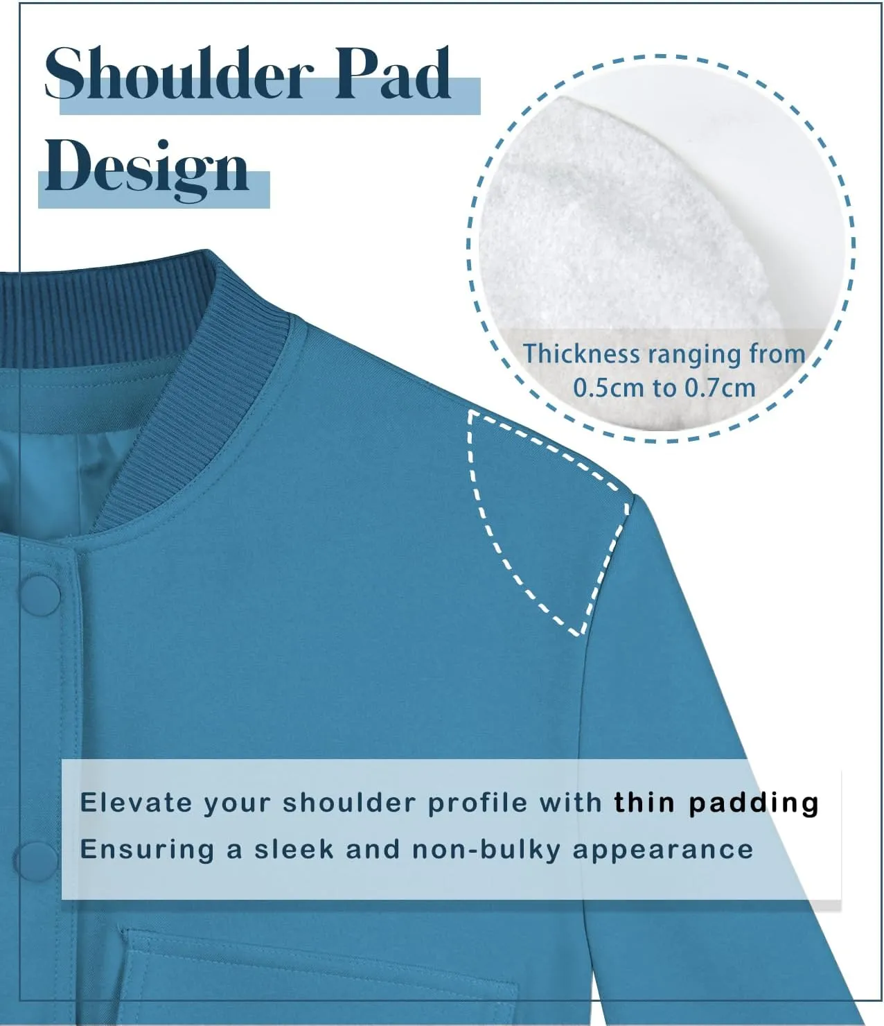 Modegal Women's Spring Varsity Bomber Jackets Long Sleeve Cropped Button Down Casual Coat with Pockets Outwear