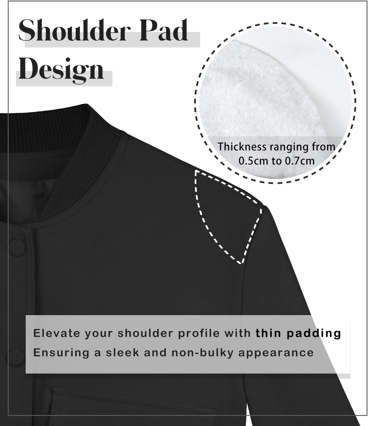 Modegal Women's Spring Varsity Bomber Jackets Long Sleeve Cropped Button Down Casual Coat with Pockets Outwear