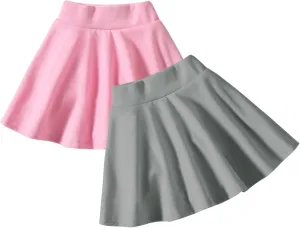 Neutocd Toddler Skirts Plain Flare Girl Skirt with Short Pleated Stretch Skater Skirts for Tennis Athletic School Sport