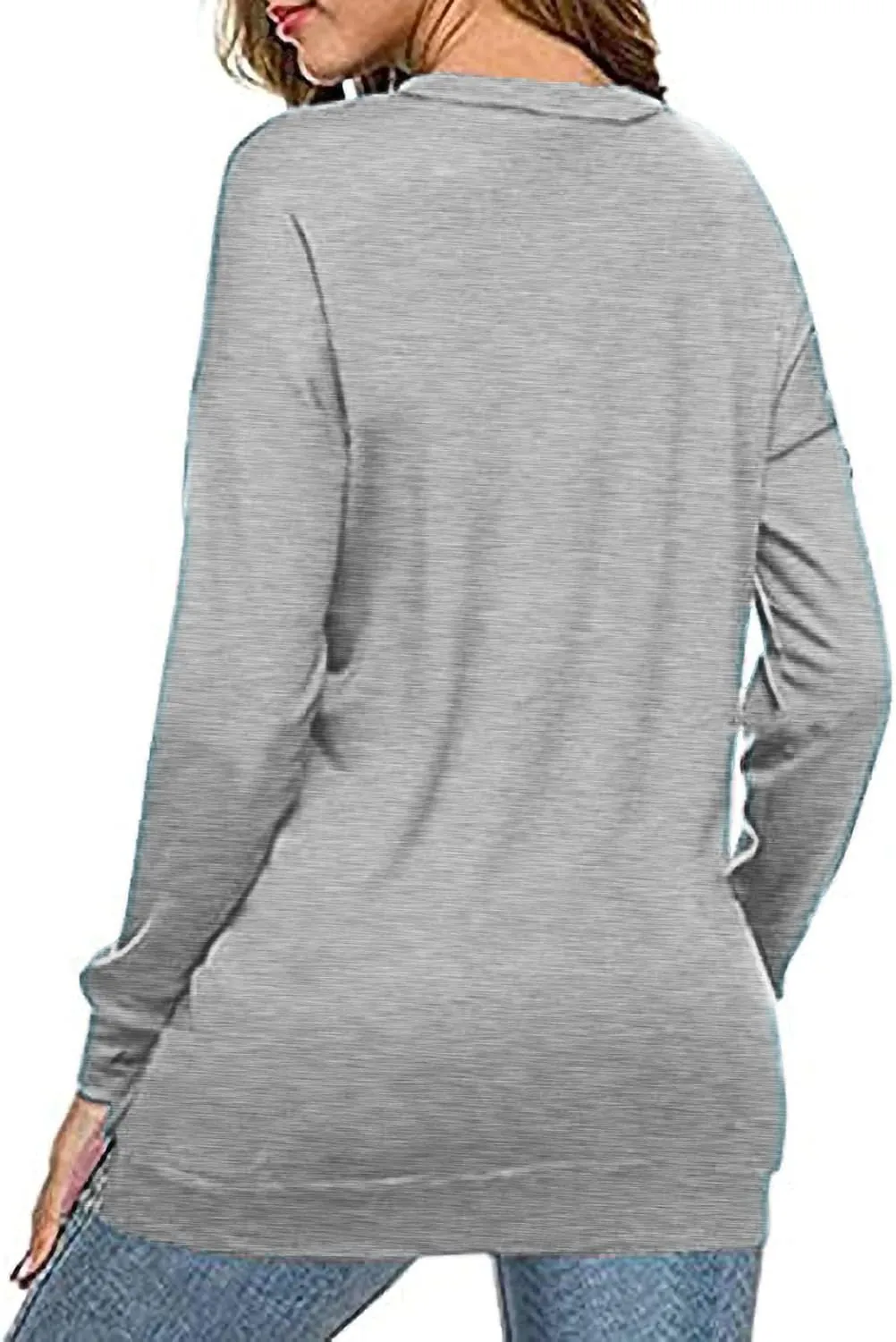 NEYOUQE Women Crewneck Pullover Sweatshirt Casual Fall Fashion Color Block Loose Long Sleeve Tops Plain Sweatshirts