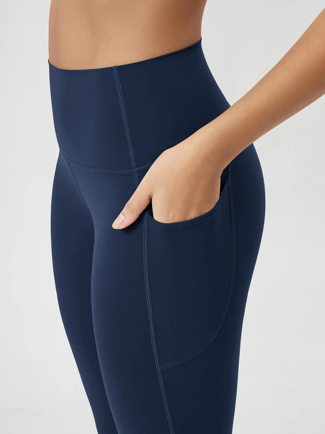 ODODOS Buttery Soft Lounge Yoga Capris with Pockets for Women, 14" / 19" / 21" High Waist Capri Leggings