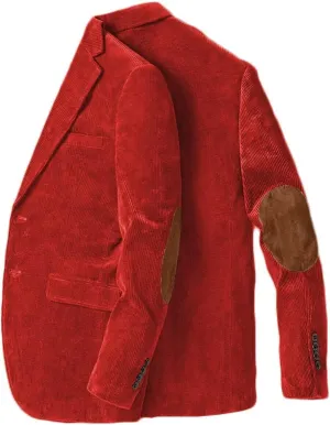 ONAXTDA Men's Corduroy Blazer with Elbow Patch Business Casual Jacket Spring Fall Sport Coats