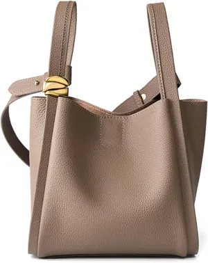 Purse and Handbag for Women Genuine Leather Top Handle Tote Satchel Ladies Daily Work Shopping Shoulder Bag Bucket Bagbag1176OWOISS