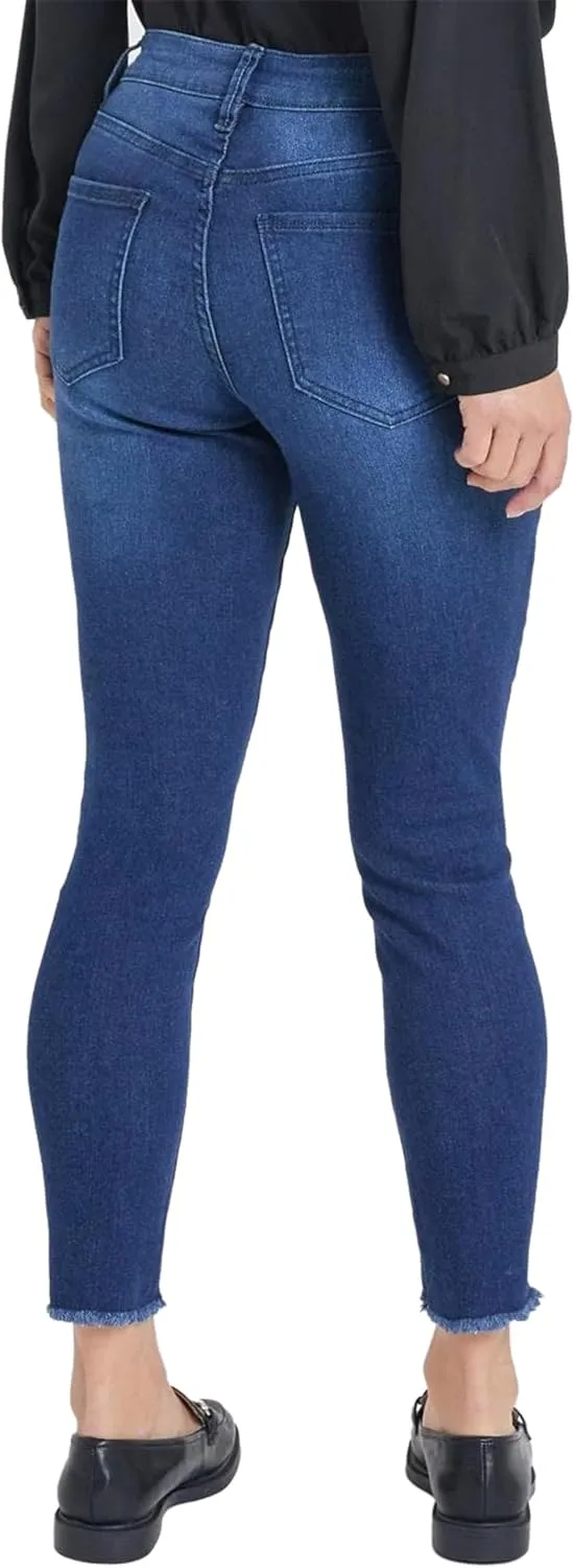 Royalty For Me Womens Women's High Rise Skinny Jean with Front Seam and Slit Detail Lifestyle Collection