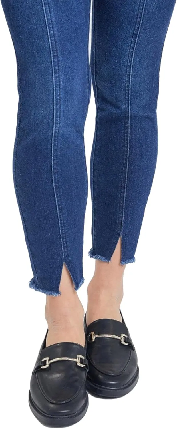 Royalty For Me Womens Women's High Rise Skinny Jean with Front Seam and Slit Detail Lifestyle Collection