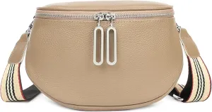 Saddle Shoulder Bag for Women Genuine Leather Fashion Crossbody Small Handbag Purse Clutch with Wide Strapbag2280OWOISS