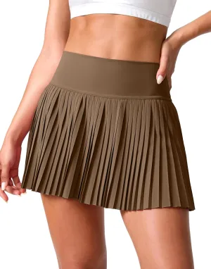 SANTINY Pleated Tennis Skirt for Women with Pockets Shorts Women's High Waisted Lightweight Athletic Golf Skorts Skirts