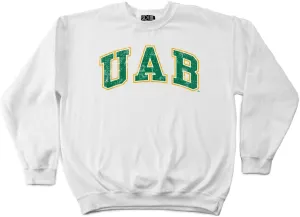 SDI Men's NCAA Alabama Birmingham Blazers 50/50 Blended 8-Ounce Vintage Crew Neck Sweatshirt