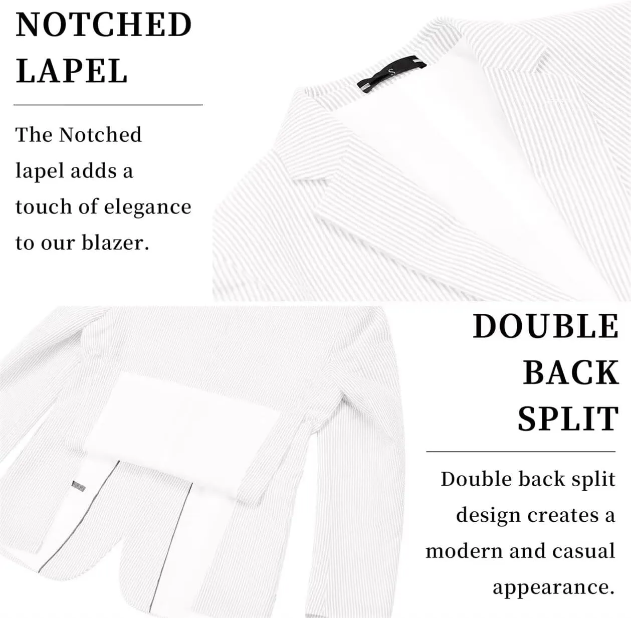 Seersucker Mens Suit Jacket Slim Fit Casual Blazer Summer Sport Coats Wedding Suits Jackets Prom Tuxedo Blazers