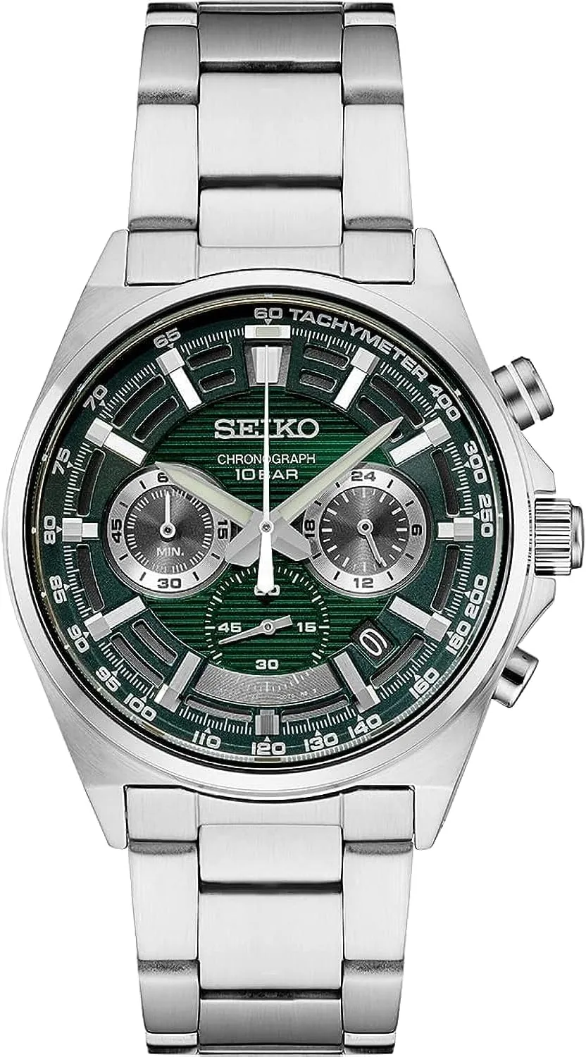 SEIKO SSB347 Watch for Men - Essentials - Quartz Chronograph, Tachymeter