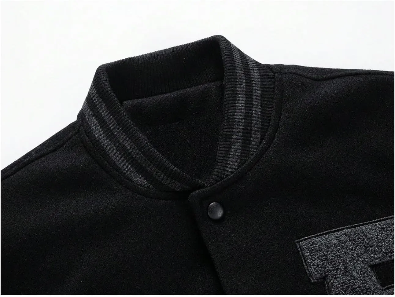 SOLY HUX Men's Varsity Jacket Letter Graphic PU Leather Long Sleeve Baseball Jacket Coats