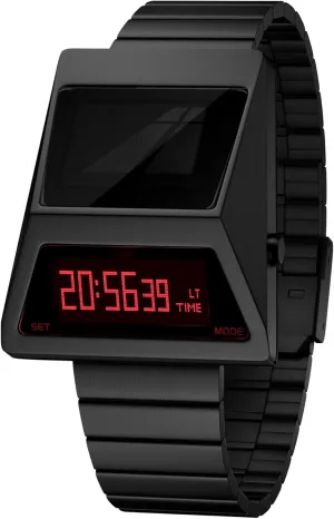 Stainless Steel Solar Unique Metal Watches, OLED Display Men's Digital Watches, Lift-to-Wake Screen