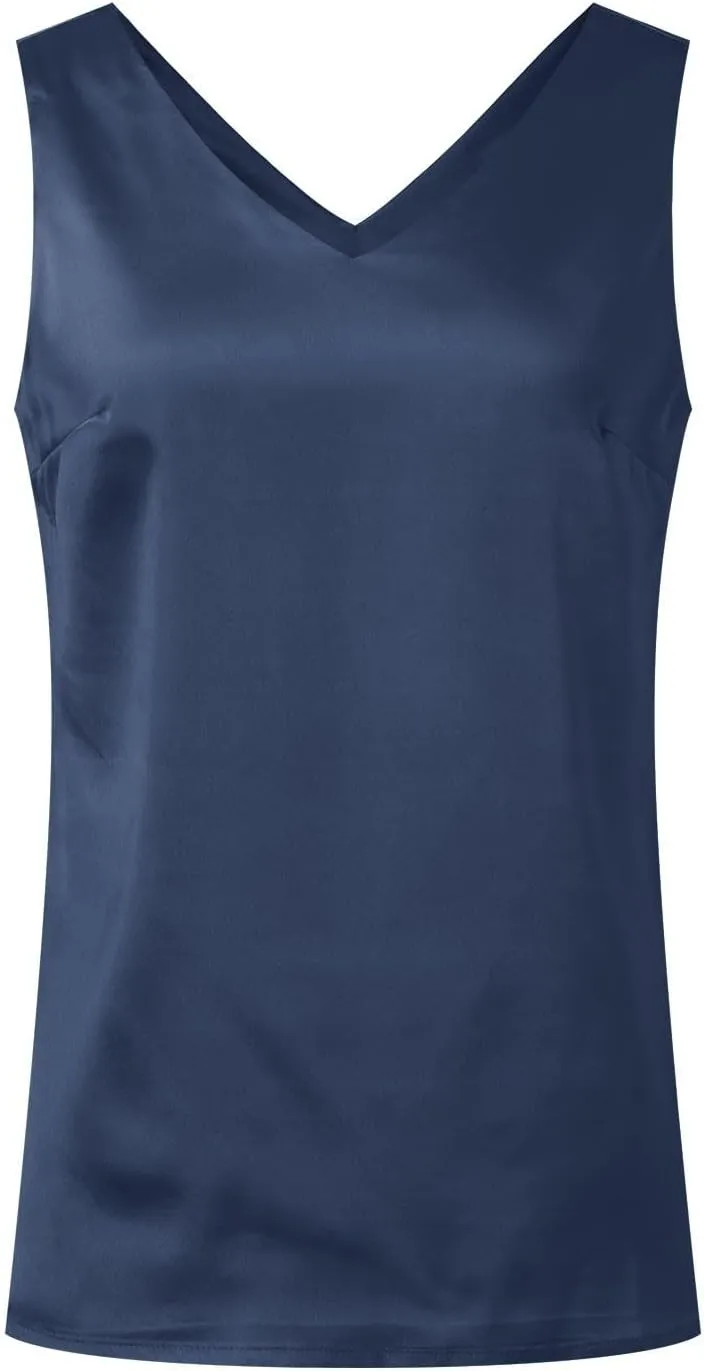 Summer Tank Tops for Women 2025 V Neck Casual Cami Sleeveless Camisole Blouses Summer Basic Tank Shirt
