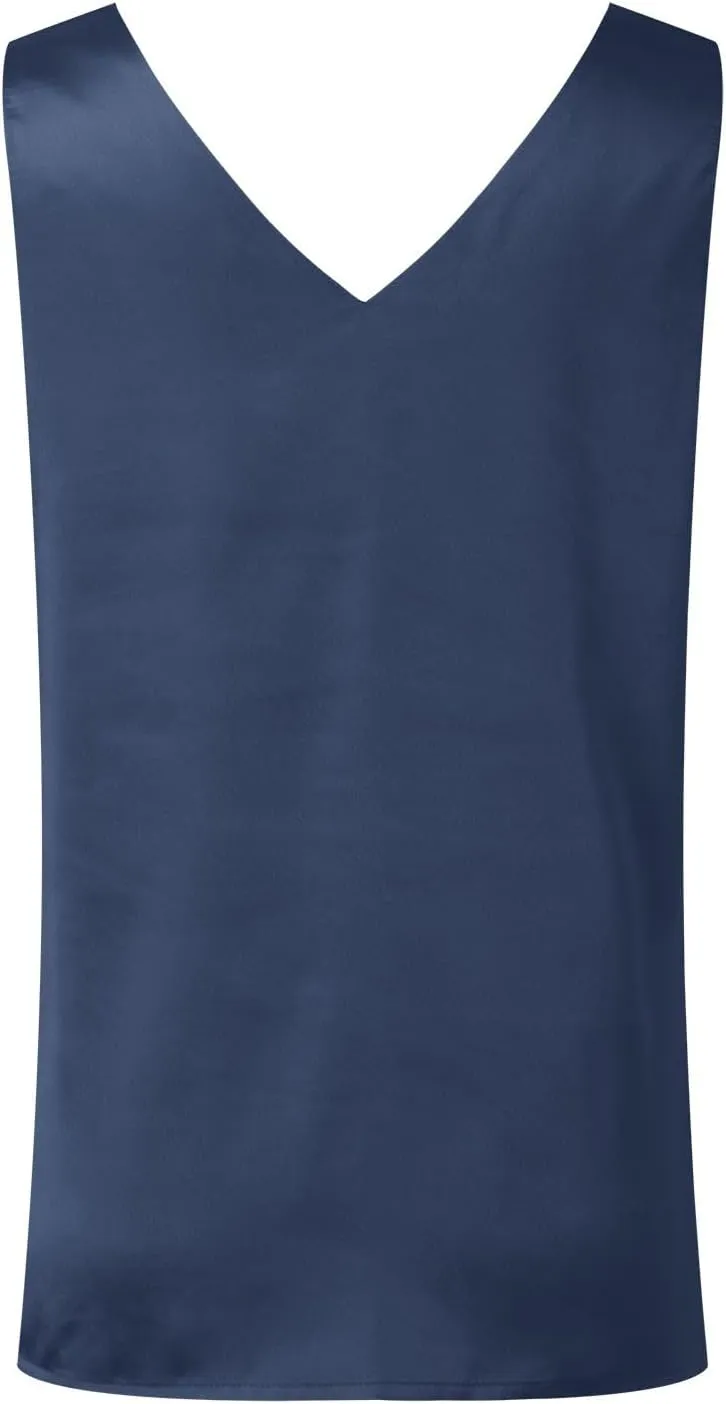 Summer Tank Tops for Women 2025 V Neck Casual Cami Sleeveless Camisole Blouses Summer Basic Tank Shirt
