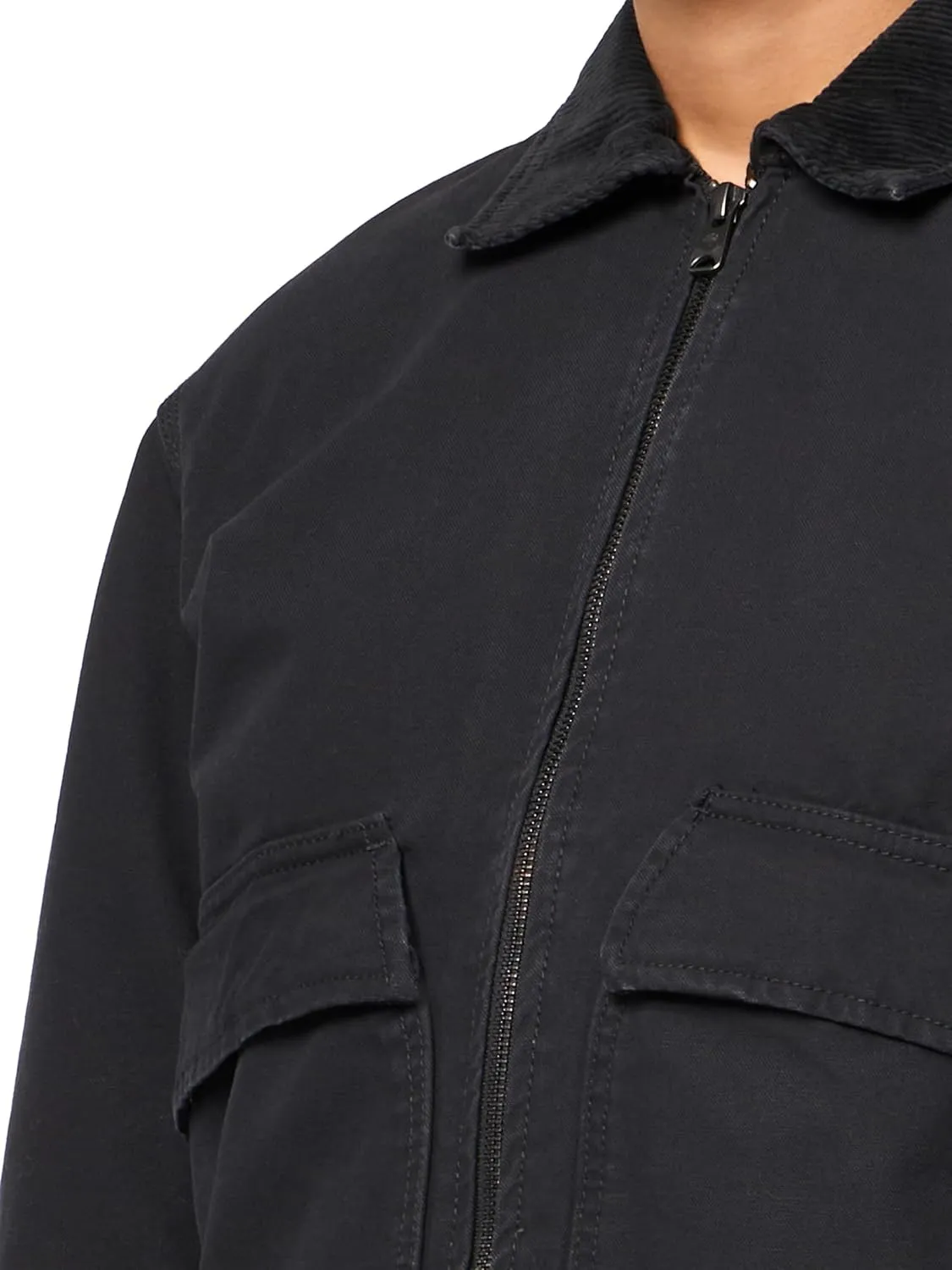 Timberland Women's Quilted Washed Canvas Jacket, Black, Small