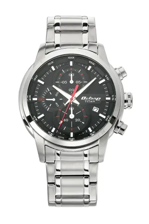 TITAN Men's Black Dial Stainless Steel Watch