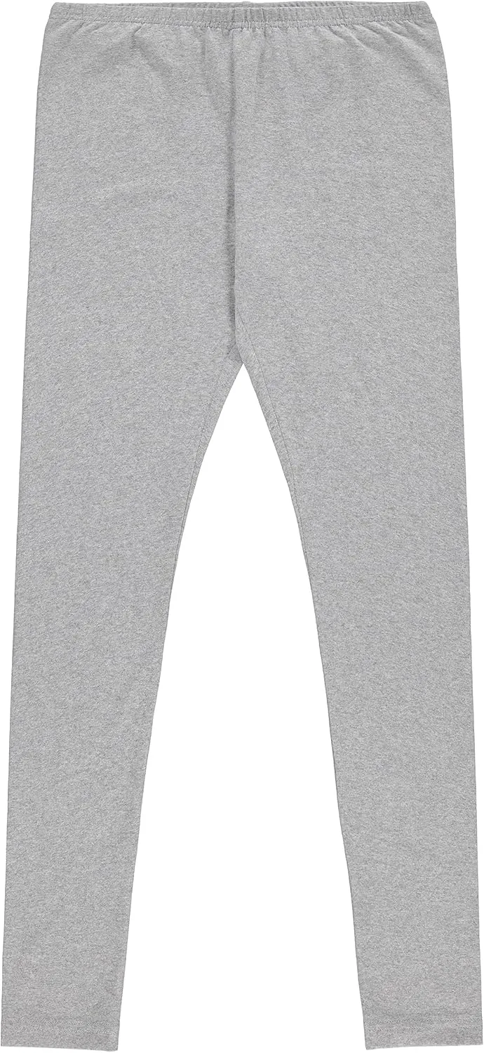 Toddler and Big Girls Leggings, Black Cotton Spandex Stretch Pants - Kids Dance Clothing, Yoga and Ballet Tights, 5-Pack