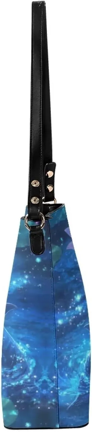 Tote Bag for Women with Zipper Pockets,Ladies Pu Leather Handbags Pattern Tote Crossbody Shoulder Bag