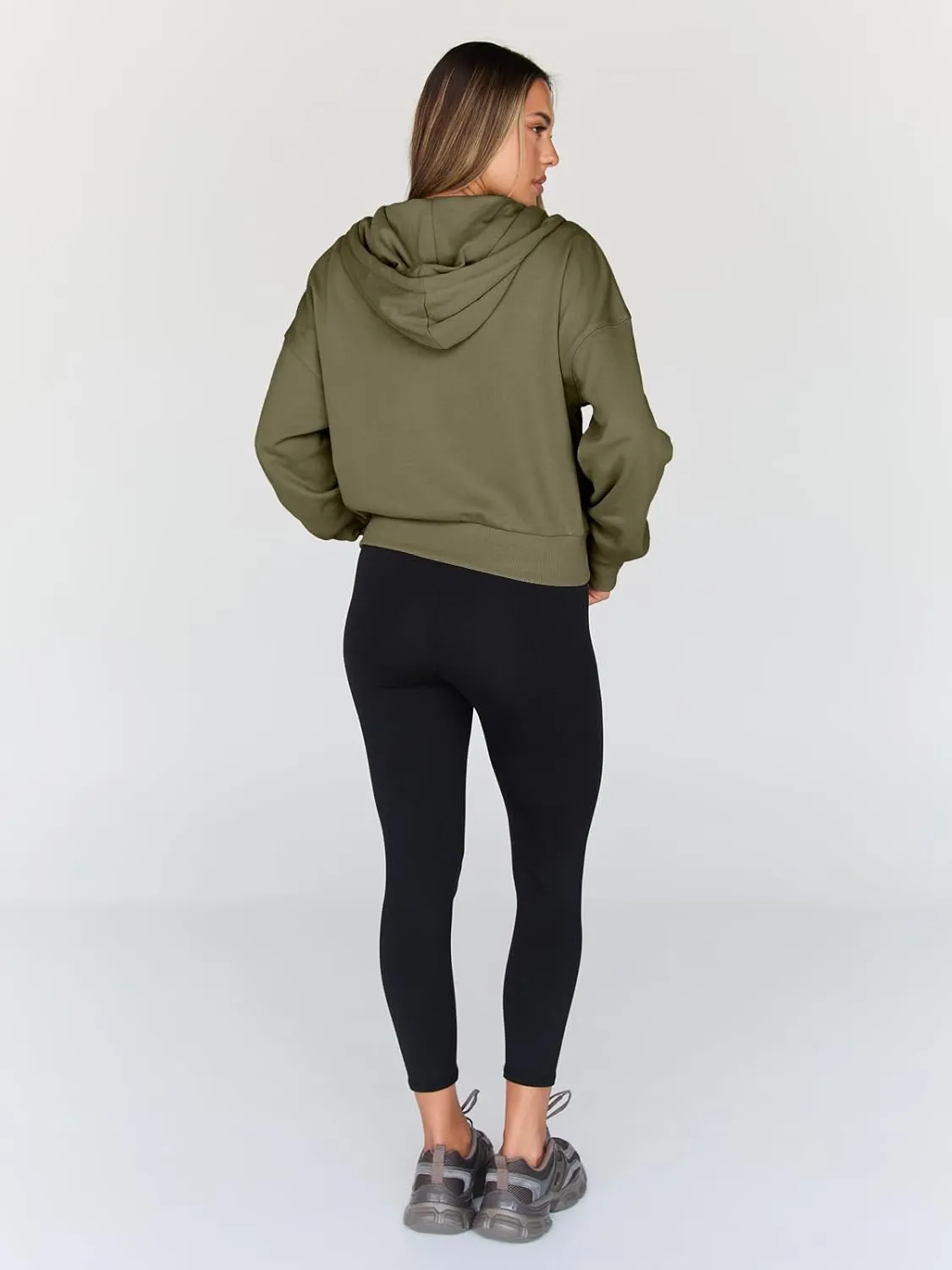 Trendy Queen Hoodies for Women Full Zip Up Cropped Sweatshirts Jackets Casual Comfy Gym Tops Fall Outfits Winter Clothes 2025