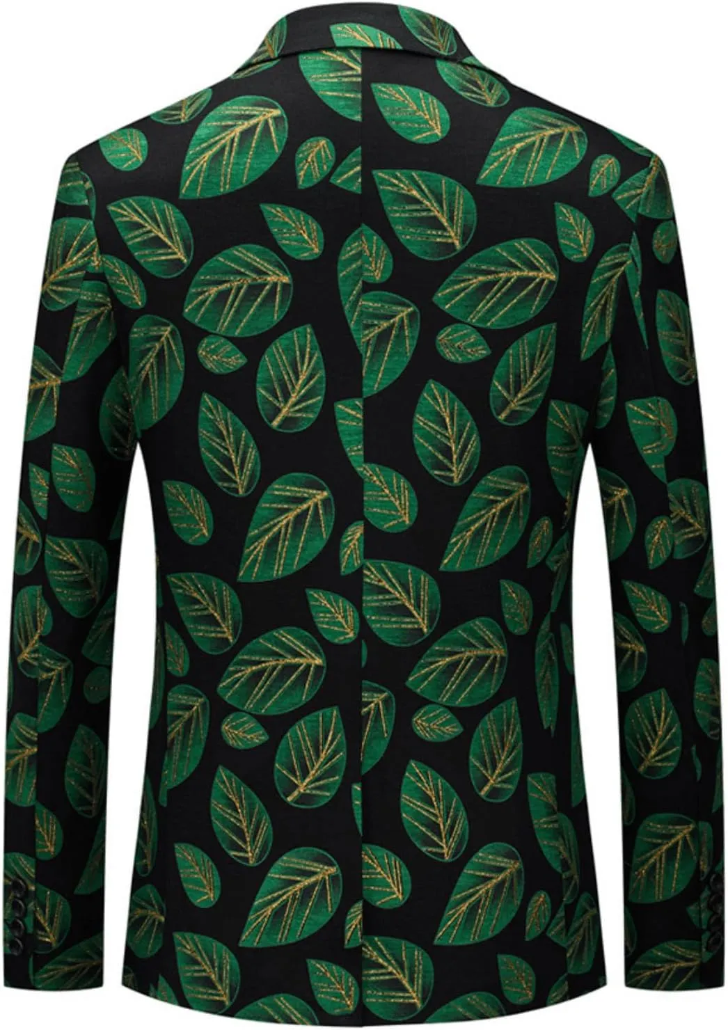 UNINUKOO Mens Blazer Printed Suit Jacket 1 Button Slim Fit Floral Dinner Sport Coat Blazers