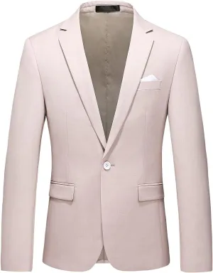 UNINUKOO Mens Suit Jacket Slim Fit Sport Coat 1 Button Notched Lapel Casual Fashion Dress Blazer for Men