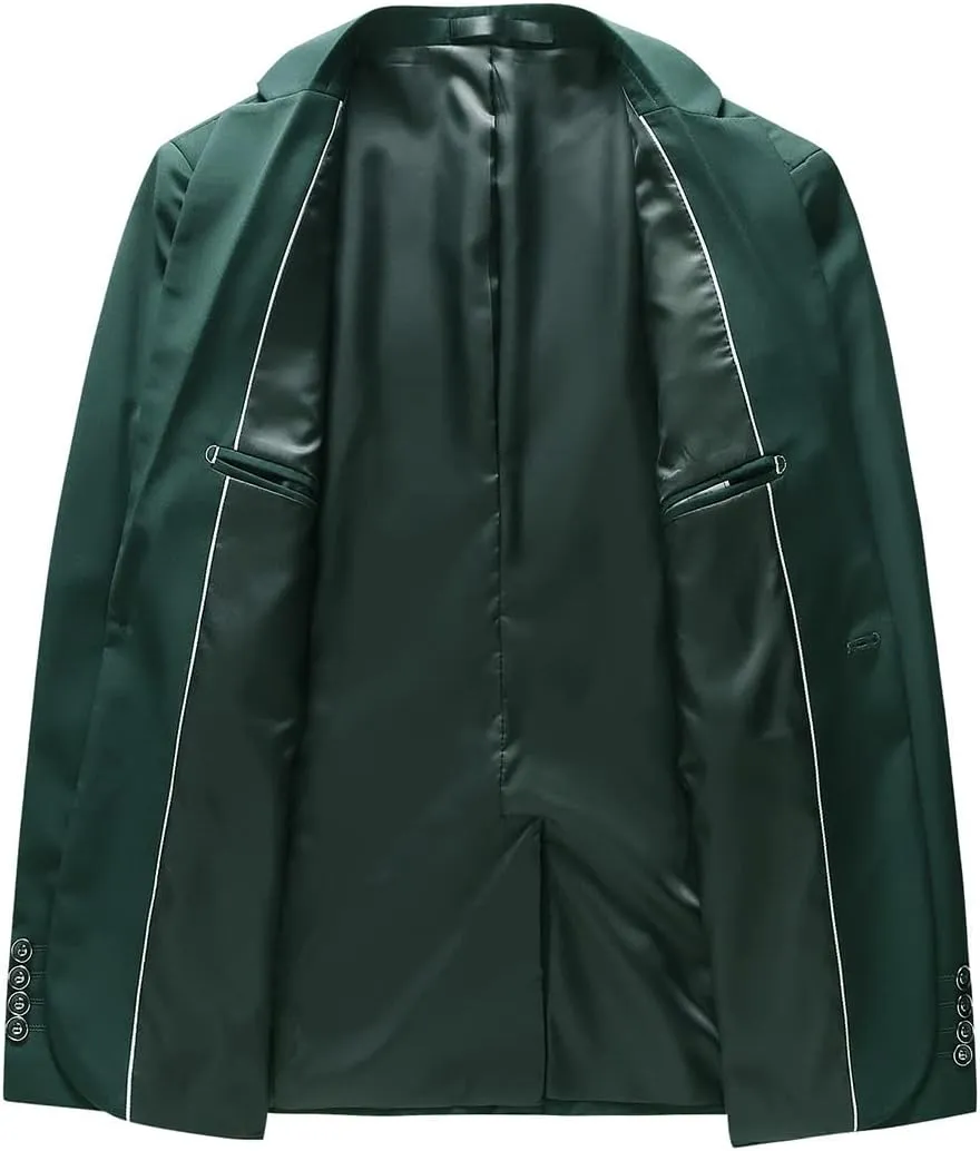 UNINUKOO Mens Suit Jacket Slim Fit Sport Coat 1 Button Notched Lapel Casual Fashion Dress Blazer for Men