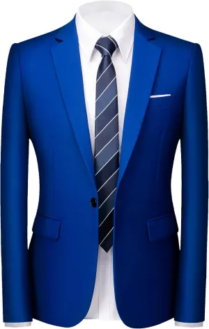 UNINUKOO Mens Suit Jacket Slim Fit Sport Coat 1 Button Notched Lapel Casual Fashion Dress Blazer for Men